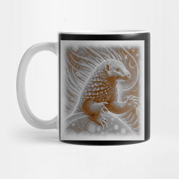AI generated fiery pangolin from the sun by Catbrat